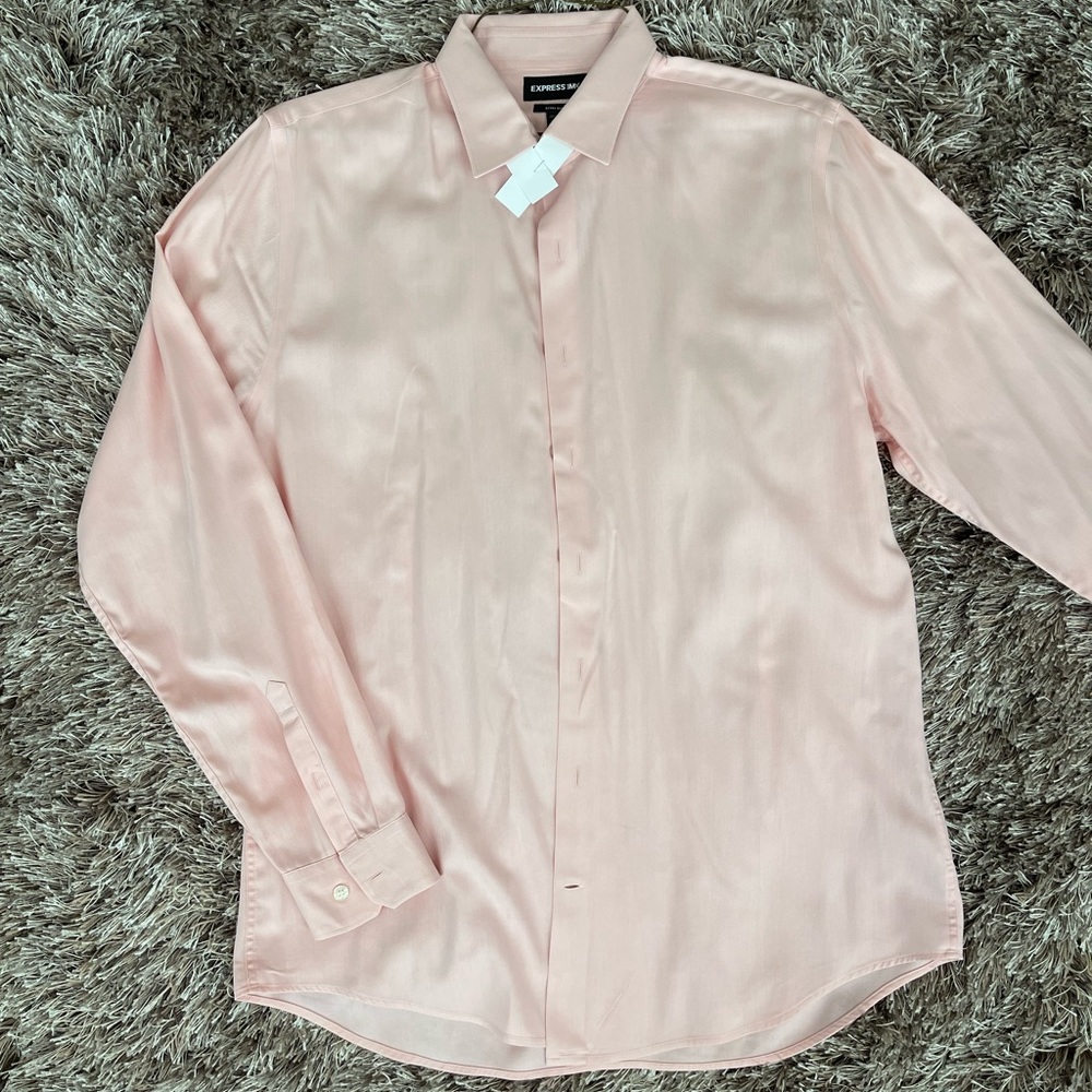 Express Extra Slim Fit Button Up - image 2